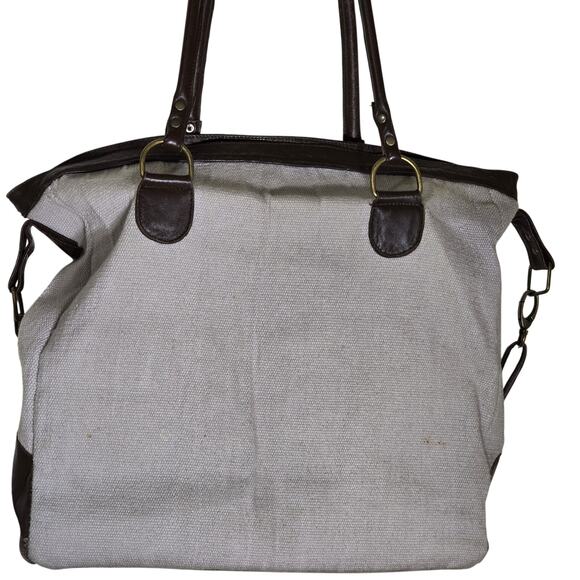 Noonday Collection Large Multicolor Textile Tote Bag Shoulder Strap 16x16x5 - Picture 3 of 5